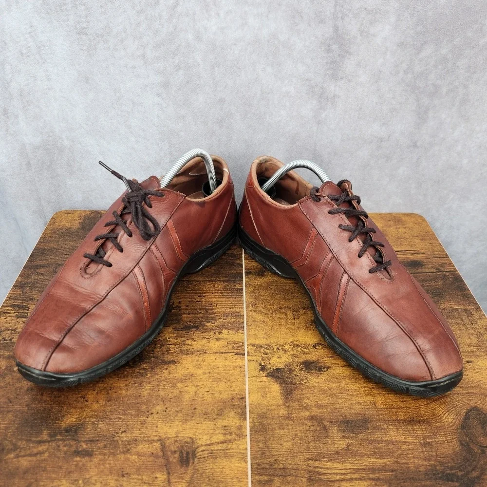 Allen Edmonds Traveler Oxford Shoes Mens 10.5 D Brown Leather Casual‎ Shoes